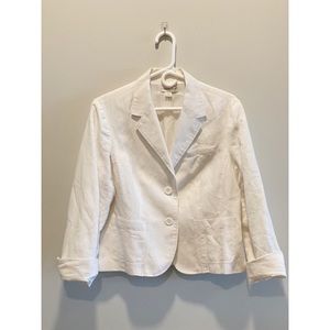 Coldwater Creek Ivory Embroidered Blazer